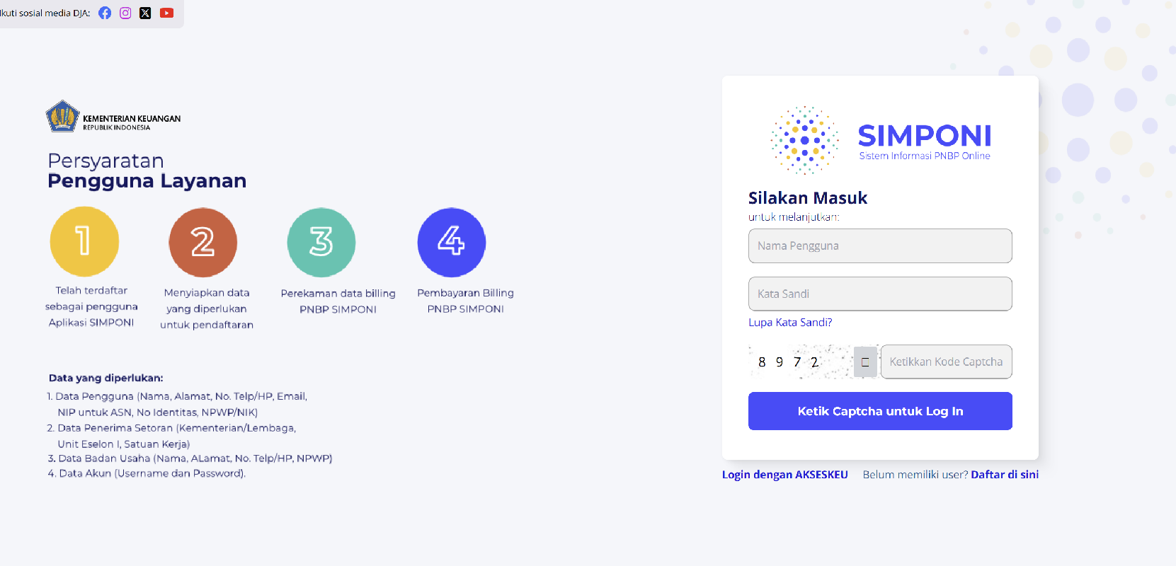 SIMPONI (Sistem Informasi PNBP Online)
