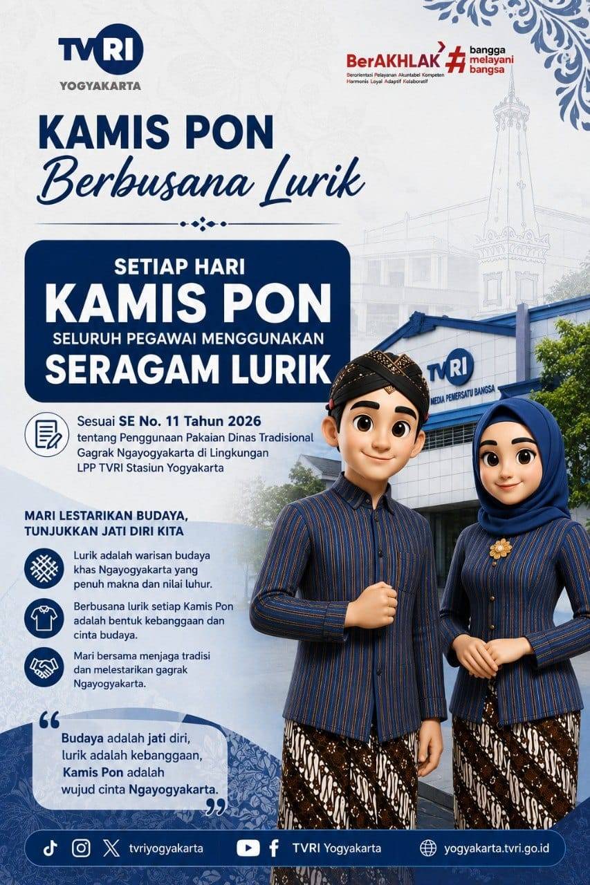 Kamis Pon berbusana Tradisional Gagrak Yogyakarta
