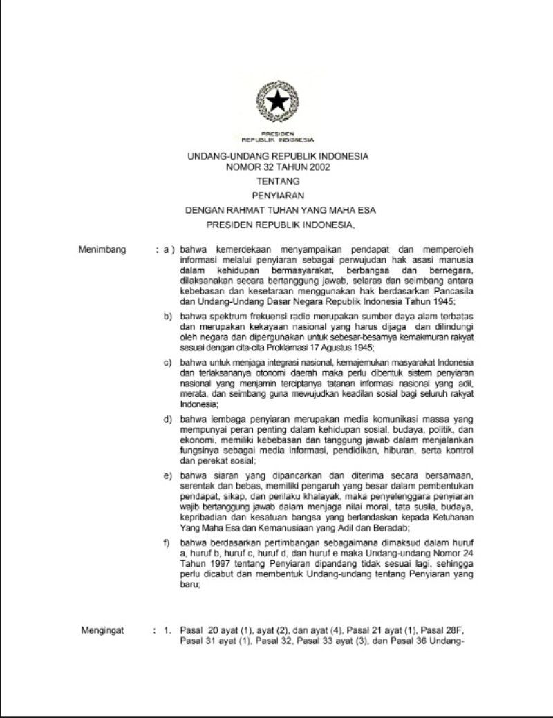 Undang-undang Penyiaran